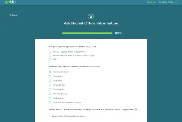 Create Account Screenshot.