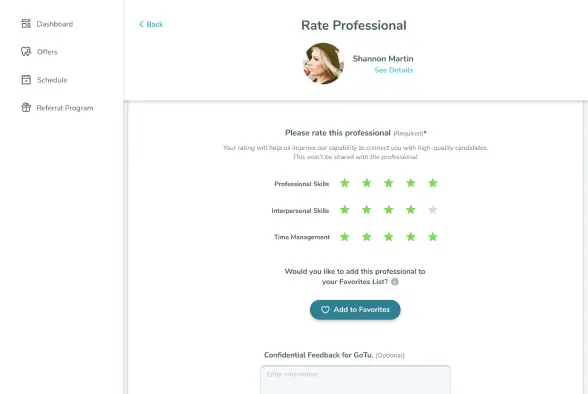 Pay Rate Screenshot