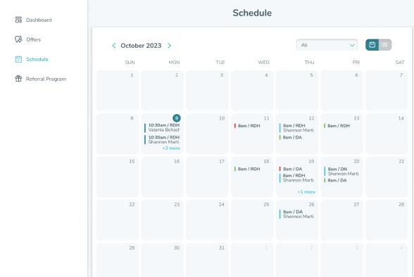 Calendar Screenshot.