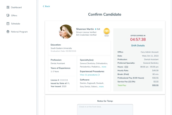 Evaluation Screenshot