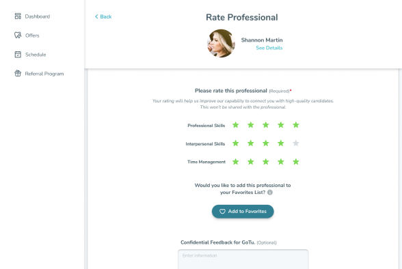 Pay Rate Screenshot